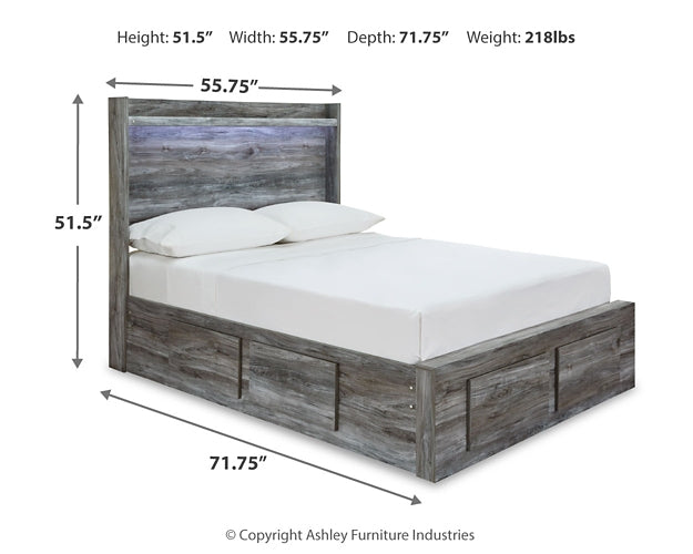 Cama con paneles Baystorm y 6 cajones de almacenamiento