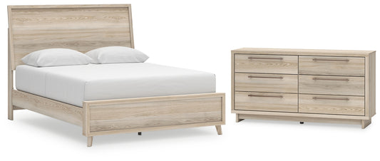 Cama Queen con paneles y tocador Hasbrick