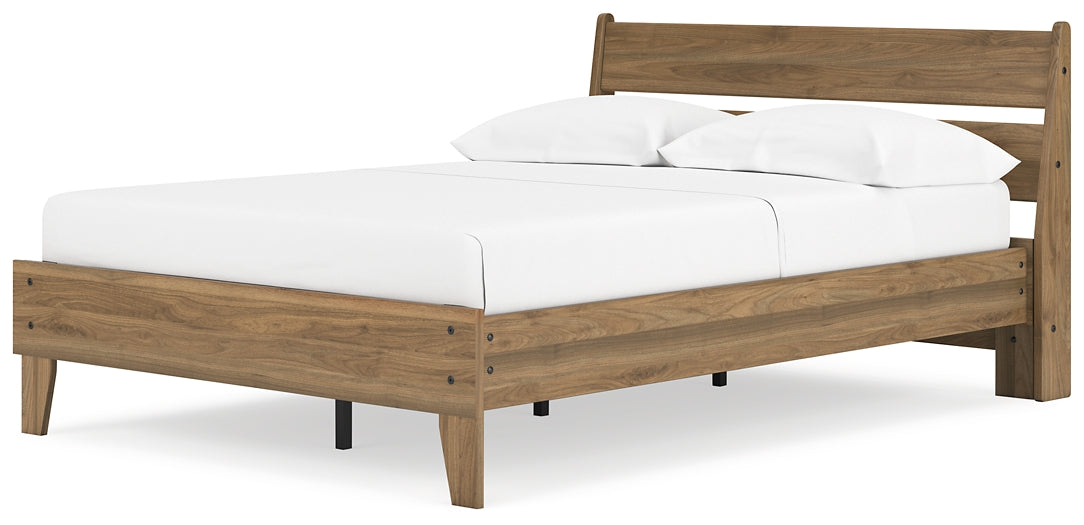 Cama Deanlow con plataforma completa, tocador, arcón y dos mesitas de noche