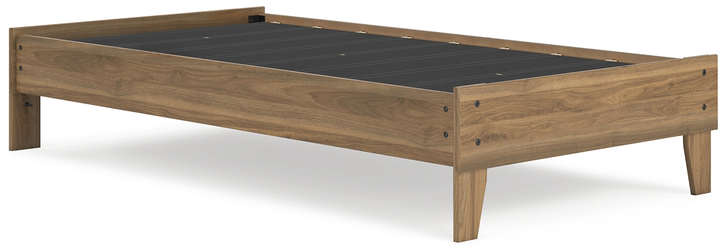 Cama de plataforma doble Deanlow con tocador