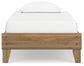 Cama Deanlow Twin con plataforma, tocador y mesita de noche