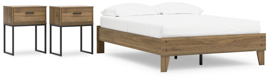 Cama Deanlow de plataforma completa con 2 mesitas de noche