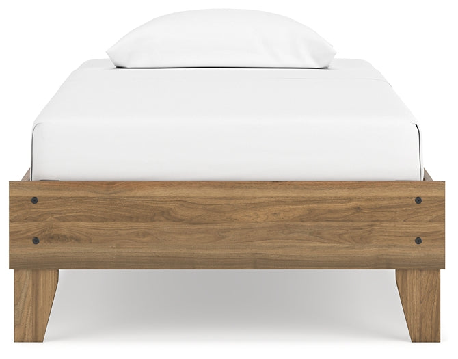 Cama Deanlow Twin con plataforma, tocador y dos mesitas de noche