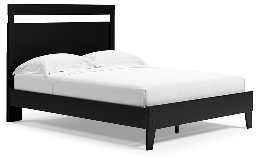 Cama Queen con plataforma y tocador Finch