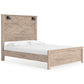 Cama Senniberg Queen con paneles y tocador