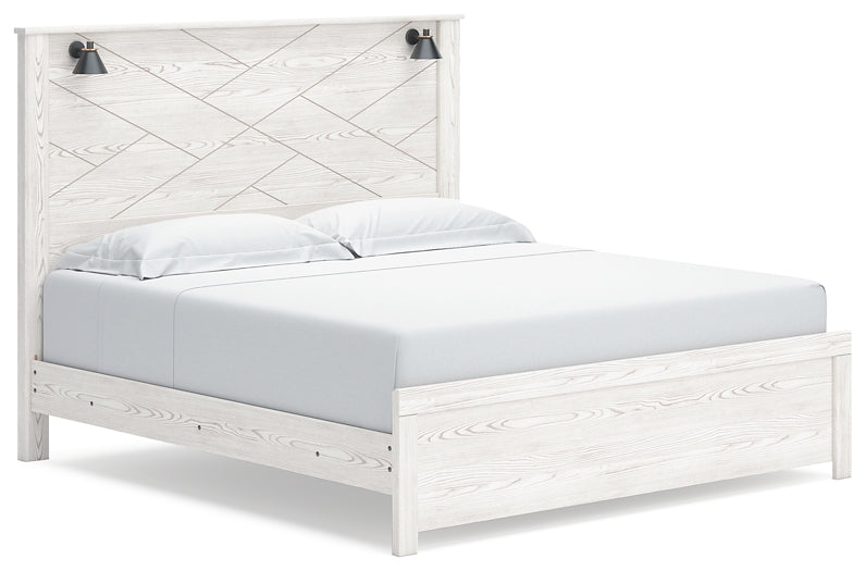 Cama King con paneles y tocador Gerridan