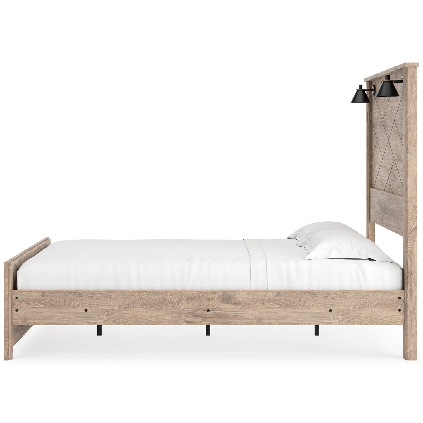 Cama Senniberg Queen con paneles y tocador