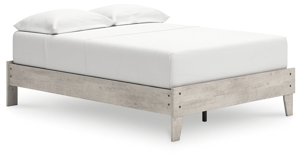 Cama de plataforma completa Shawburn con tocador y mesita de noche